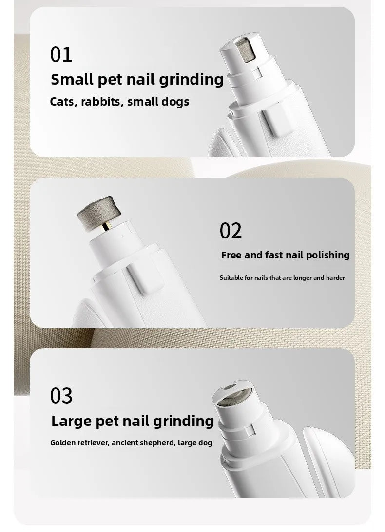 Dual-Function Pet Nail Care System with LED Safety Light – USB-C Rechargeable Clipper and Grinder
