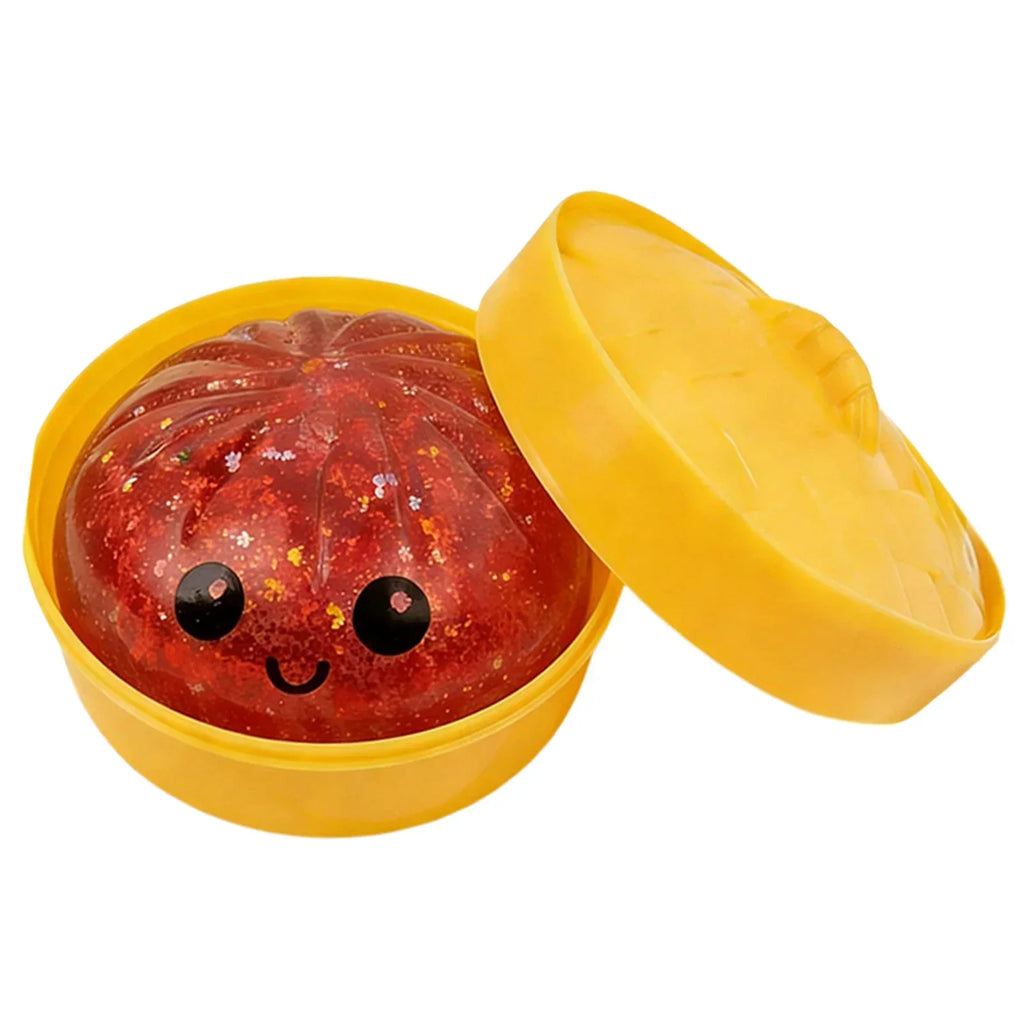 Glitter Dumpling Squeeze Fidget Toy - Kawaii Desk Accessory for Stress Relief