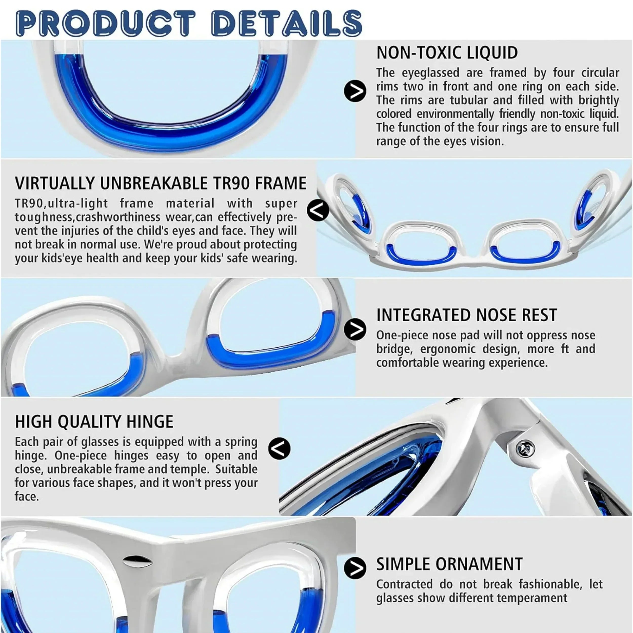 Kids' Travel Vision Comfort Glasses - Ultra Light for Car, Air & Sea