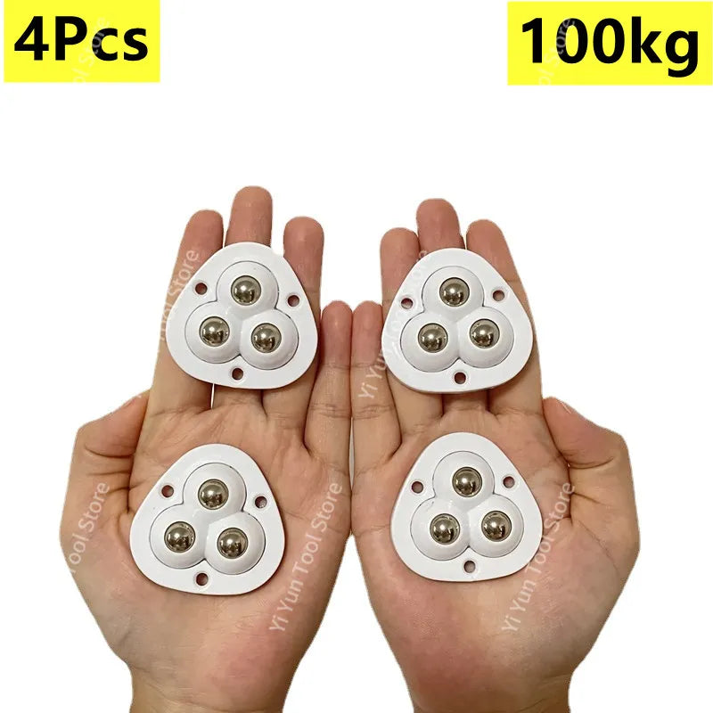 Self-Adhesive 360 Degree Furniture Caster Wheels - Heavy Duty Rollers
