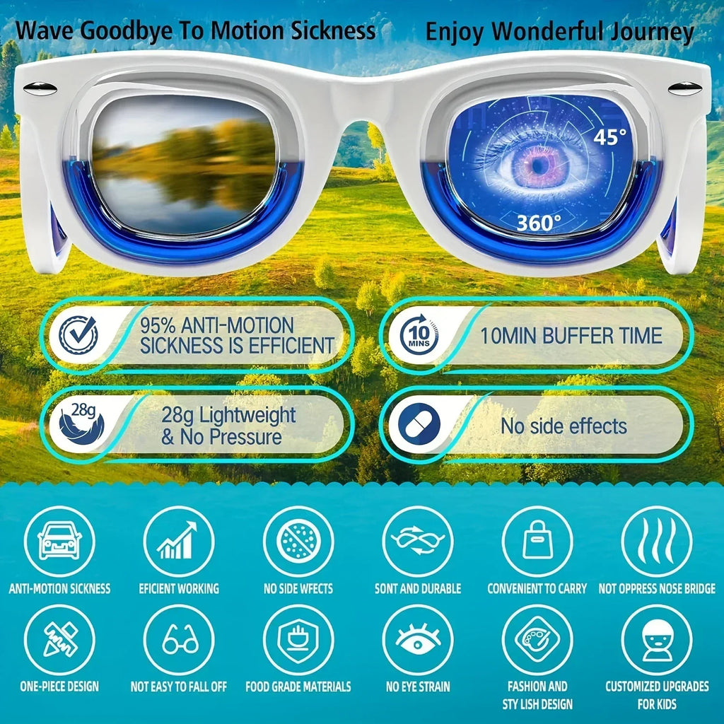 Kids' Travel Vision Comfort Glasses - Ultra Light for Car, Air & Sea