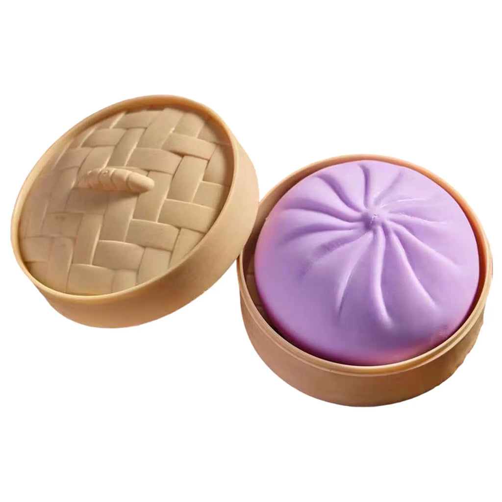 Glitter Dumpling Squeeze Fidget Toy - Kawaii Desk Accessory for Stress Relief