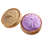 Glitter Dumpling Squeeze Fidget Toy - Kawaii Desk Accessory for Stress Relief