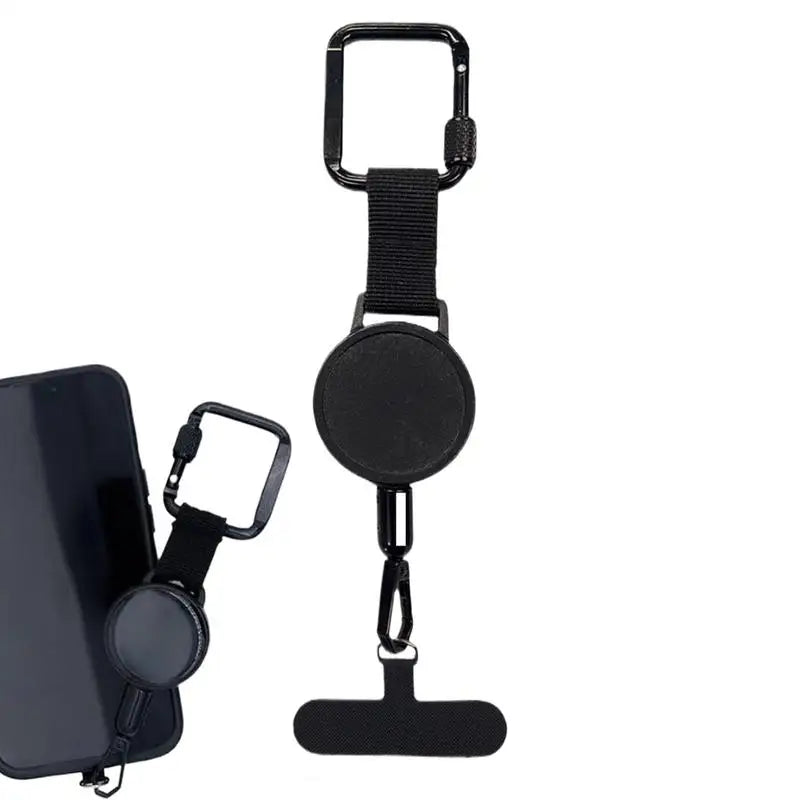 SecureFlex Retractable Phone Holder Strap with Belt Clip for Outdoor Use