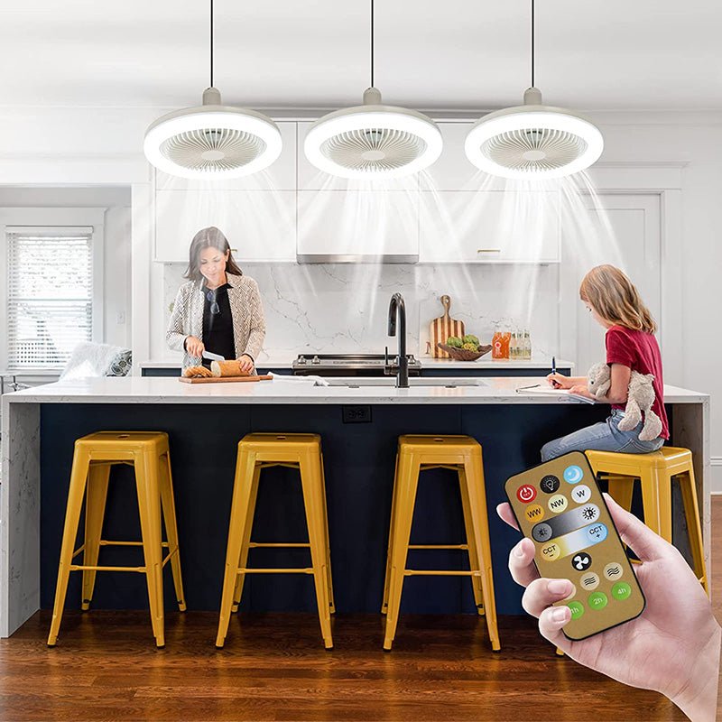 AeroGlow LED Ceiling Fan Light with Remote Control for Indoor Rooms