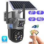 SolarGuard Vision 4K Wireless Outdoor Security Camera with Dual Lens