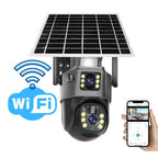SolarGuard Vision 4K Wireless Outdoor Security Camera with Dual Lens