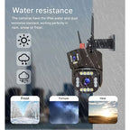 SolarGuard Vision 4K Wireless Outdoor Security Camera with Dual Lens