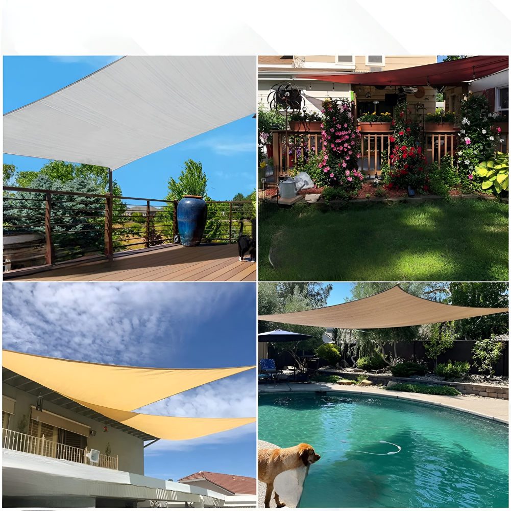 SunHaven Waterproof Rectangular Shade Sail Canopy for Patio and Garden
