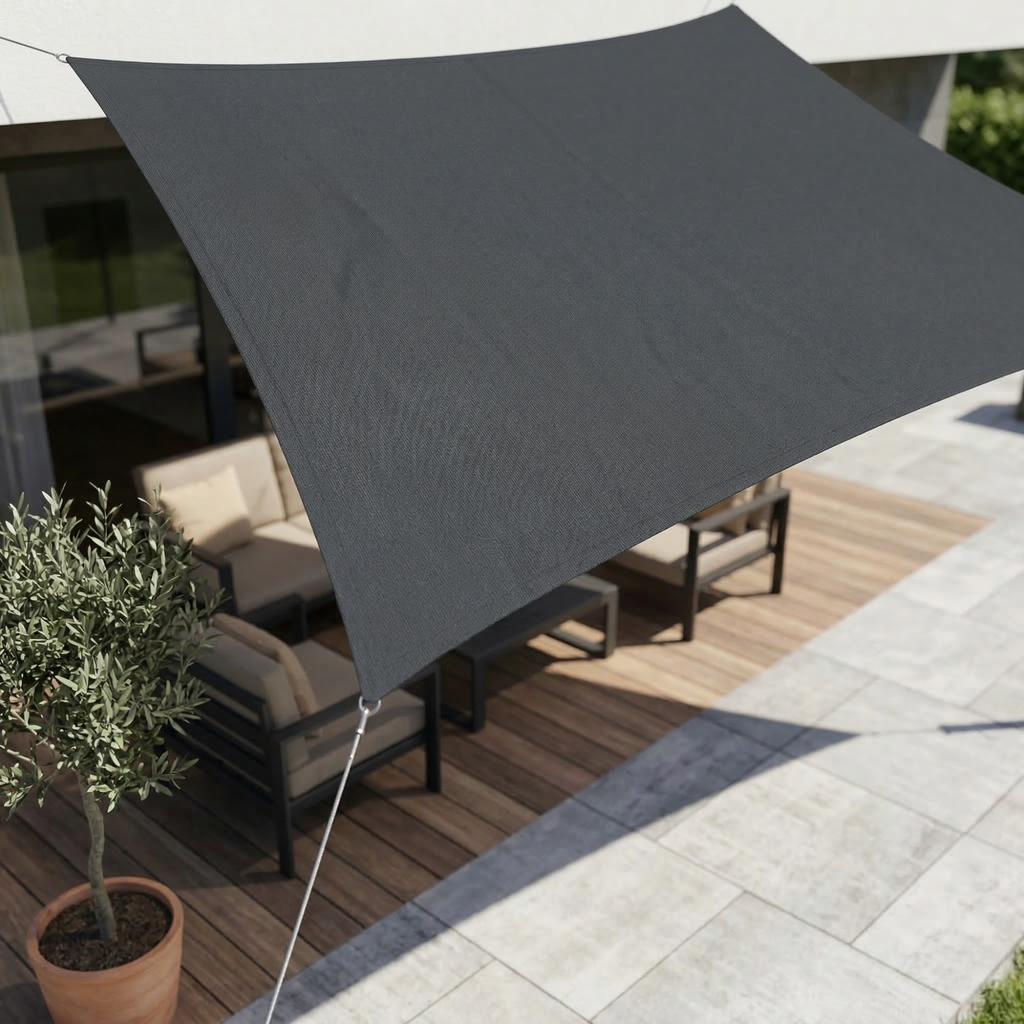 SunHaven Waterproof Rectangular Shade Sail Canopy for Patio and Garden