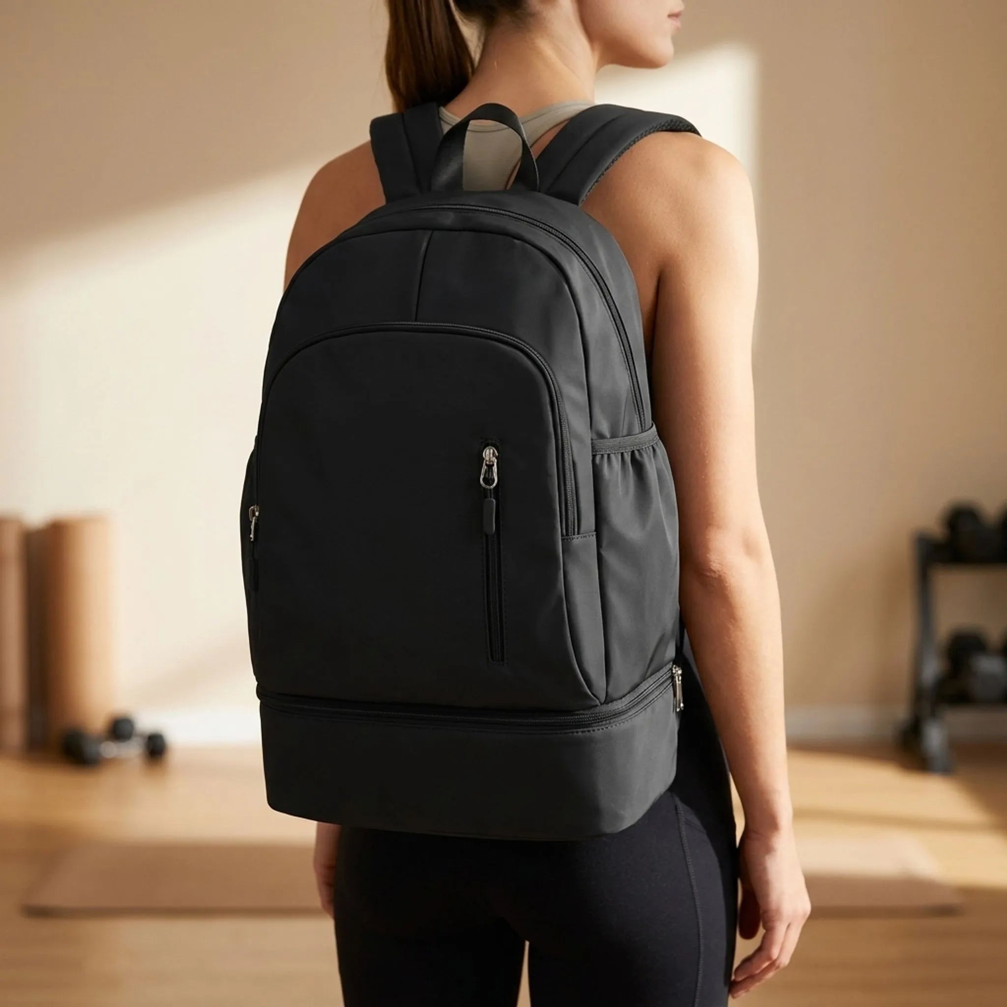 Dual-Compartment Activity Backpack with Shoe Storage