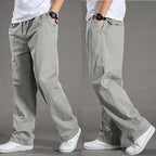Relaxed Fit Cargo Trousers with Elastic Waistband – Comfortable All-Day Wear