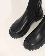Premium Ribbed Stretch Knee-High Boot – Sleek Knit Design