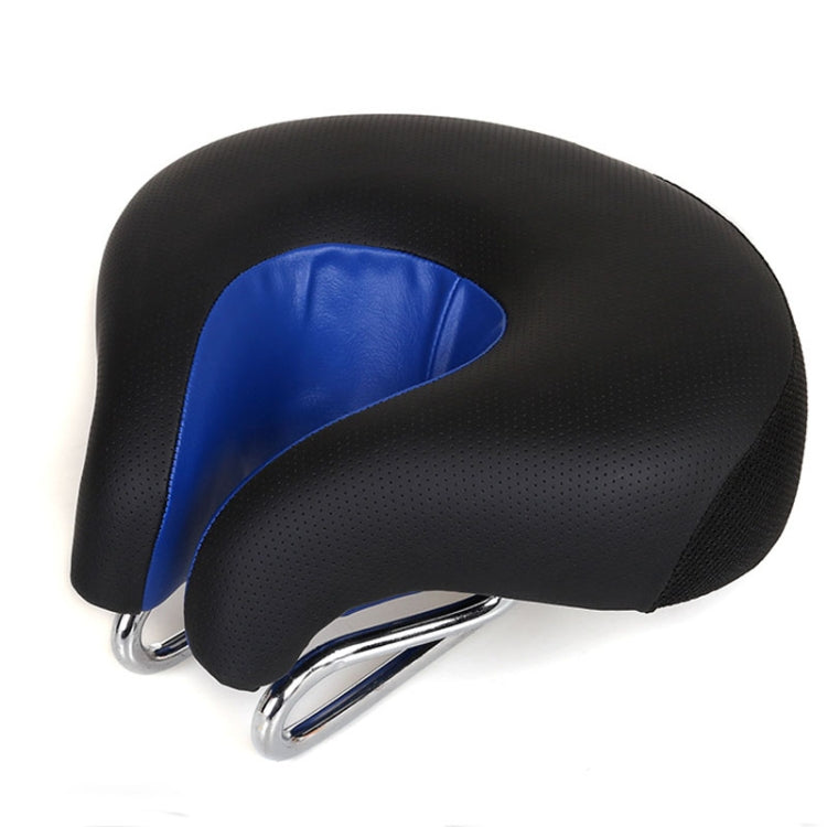 Ergonomic Noseless Bike Saddle with Shock-Absorbing Design - Blue