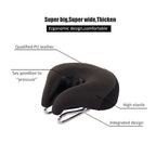 Ergonomic Noseless Bike Saddle with Shock-Absorbing Design - Blue