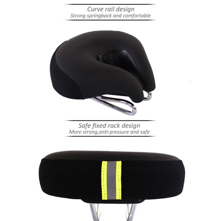 Ergonomic Noseless Bike Saddle with Shock-Absorbing Design - Blue