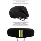 Ergonomic Noseless Bike Saddle with Shock-Absorbing Design - Blue
