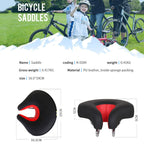 Ergonomic Noseless Bike Saddle with Shock-Absorbing Design - Blue