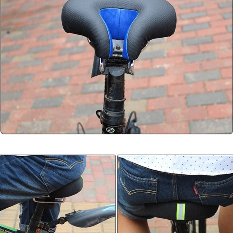 Ergonomic Noseless Bike Saddle with Shock-Absorbing Design - Blue