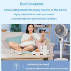 AeroHalo Rechargeable Pedestal Fan | 5-Speed Oscillating Floor Fan with Remote
