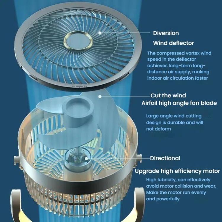 AeroHalo Rechargeable Pedestal Fan | 5-Speed Oscillating Floor Fan with Remote