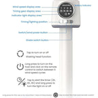 AeroHalo Rechargeable Pedestal Fan | 5-Speed Oscillating Floor Fan with Remote