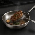 TitanChef Stainless Steel Frying Pan | Multi-Layer Uncoated Skillet