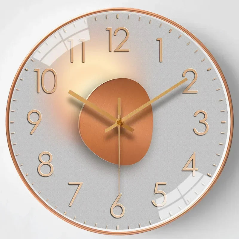 QuietAura Silent Wall Clock 20 cm Modern Home and Office Decor