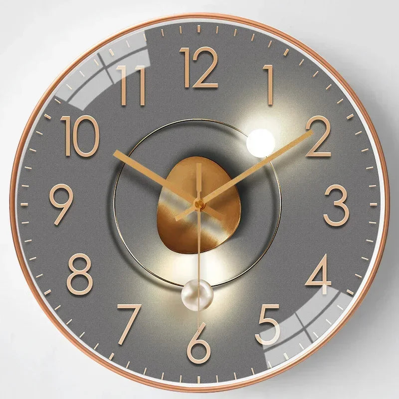 QuietAura Silent Wall Clock 20 cm Modern Home and Office Decor