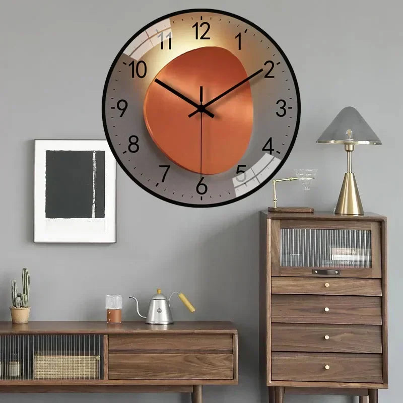 QuietAura Silent Wall Clock 20 cm Modern Home and Office Decor