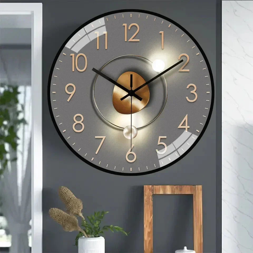 QuietAura Silent Wall Clock 20 cm Modern Home and Office Decor