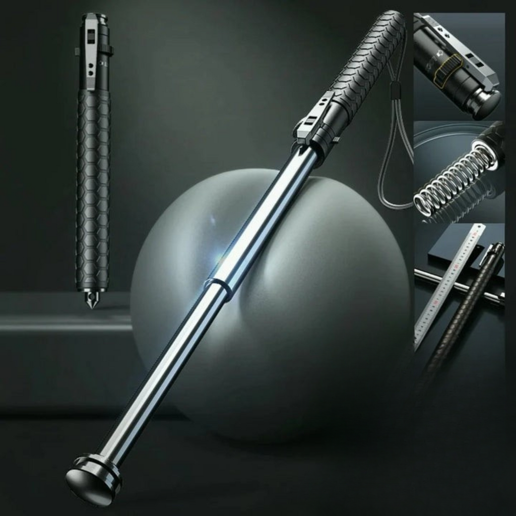 Spring-Deploy Compact Support Stick for Hiking and Urban Use