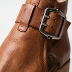 Vintage Platform Peep-Toe Wedge Sandal with Buckle Strap