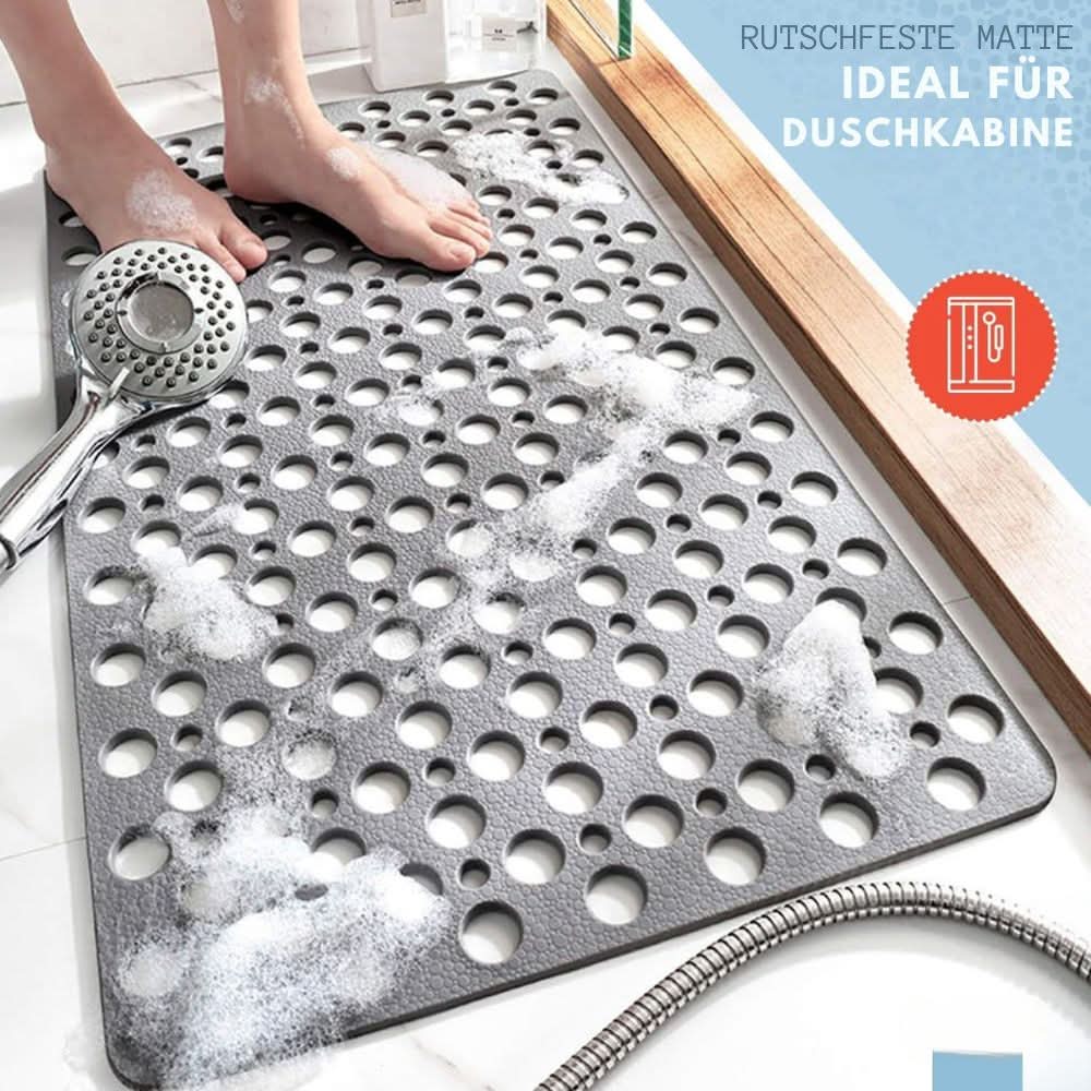 GripFlow Non Slip Shower Mat with Suction Cups for Bathtub and Shower