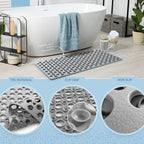 GripFlow Non Slip Shower Mat with Suction Cups for Bathtub and Shower