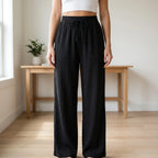 FlowEase Women's Wide Leg Drawstring Pants with Pockets