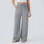 FlowEase Women's Wide Leg Drawstring Pants with Pockets