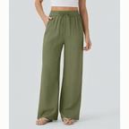 FlowEase Women's Wide Leg Drawstring Pants with Pockets
