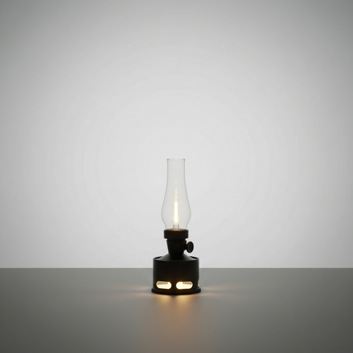 Ambient LED Flame Lantern with Puff Control - USB-C Rechargeable