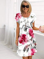 Bloomridge Pleated Dress | Women's Floral Ruffle Midi Dress