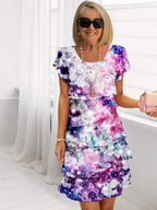 Bloomridge Pleated Dress | Women's Floral Ruffle Midi Dress