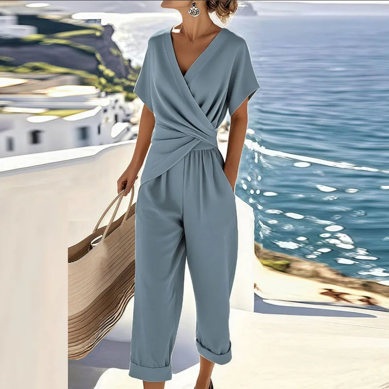 Willowmere Two-Piece Set | Women's Wrap Top and Trouser Co-Ord