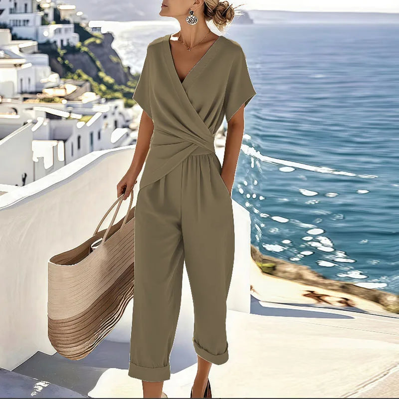 Willowmere Two-Piece Set | Women's Wrap Top and Trouser Co-Ord