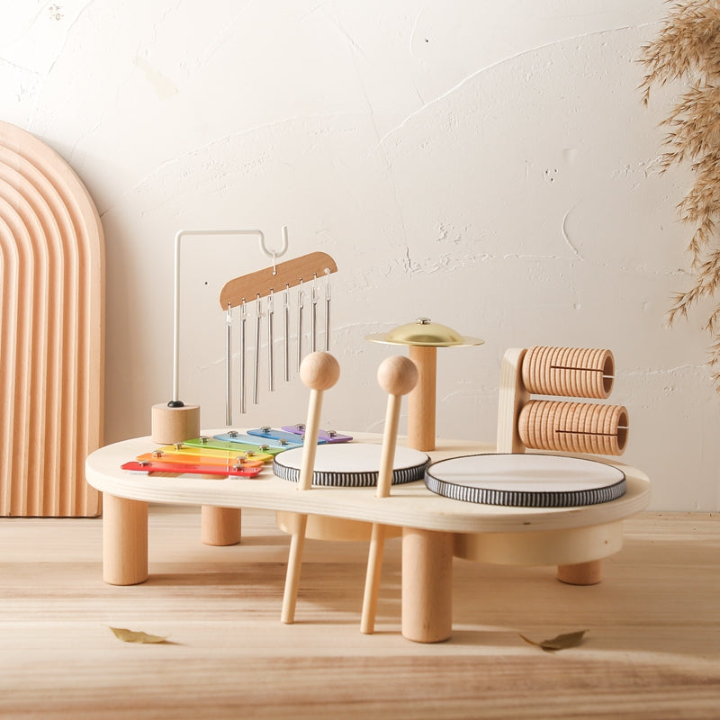 MelodyNest Wooden Music Activity Table for Toddlers Learning Through Play