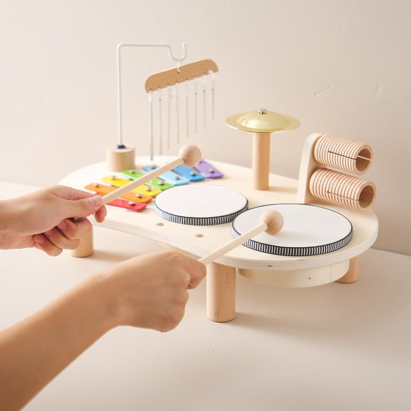 MelodyNest Wooden Music Activity Table for Toddlers Learning Through Play
