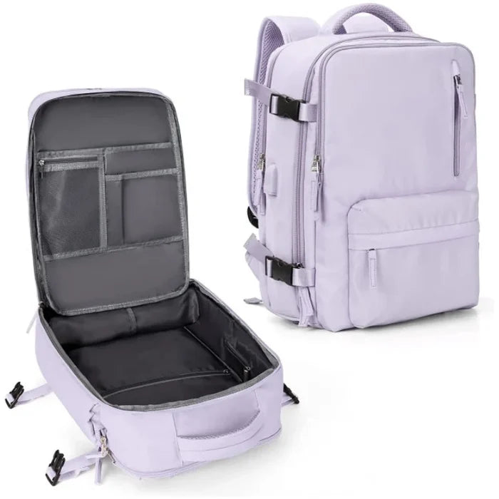 VoyaShield Waterproof Travel Backpack with USB Charging Port