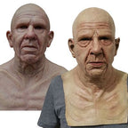 Articulated Senior Character Latex Mask with Moving Jaw