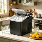 QuickCube Compact Ice Maker | Countertop Ice Machine with 2 Ice Sizes