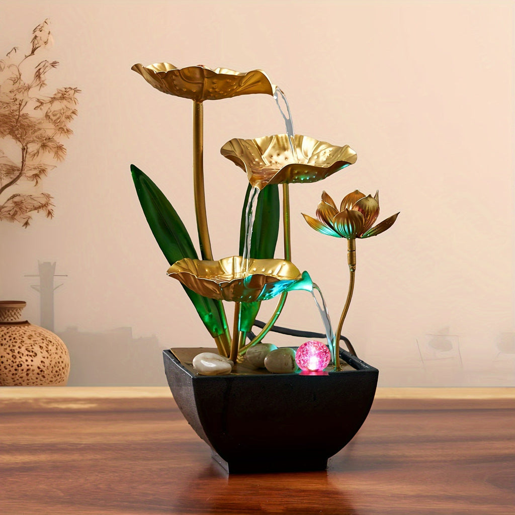 AquaZen Fontaine Intérieure LED Design Lotus