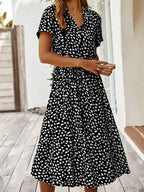 Elowen Printed Midi Dress for Women Lightweight Summer Casual Dress